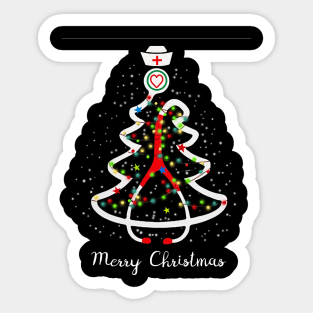 Nurse Merry Christmas Sticker